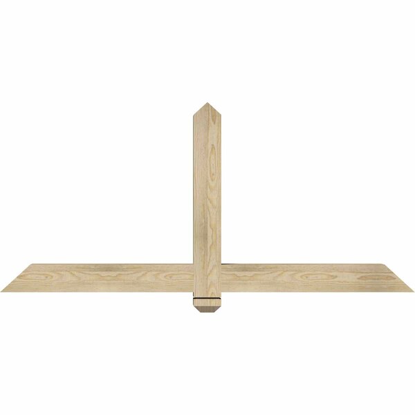 Ekena Millwork Eugene Rough Sawn Timber Gable Bracket, Douglas Fir, 60"W x 27"H x 4"D x 4"F, 11/12 Pitch GBW060X27X0404EUG00RDF - main